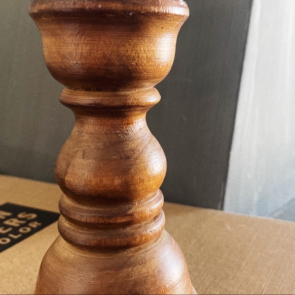 Vintage Wood Candle Holders - Picture 4 of 4